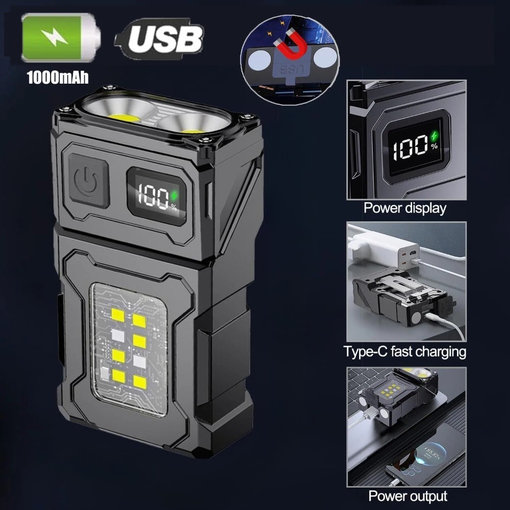 Fishing Light - 180 ° Torcia LED Rotante Ricaricabile