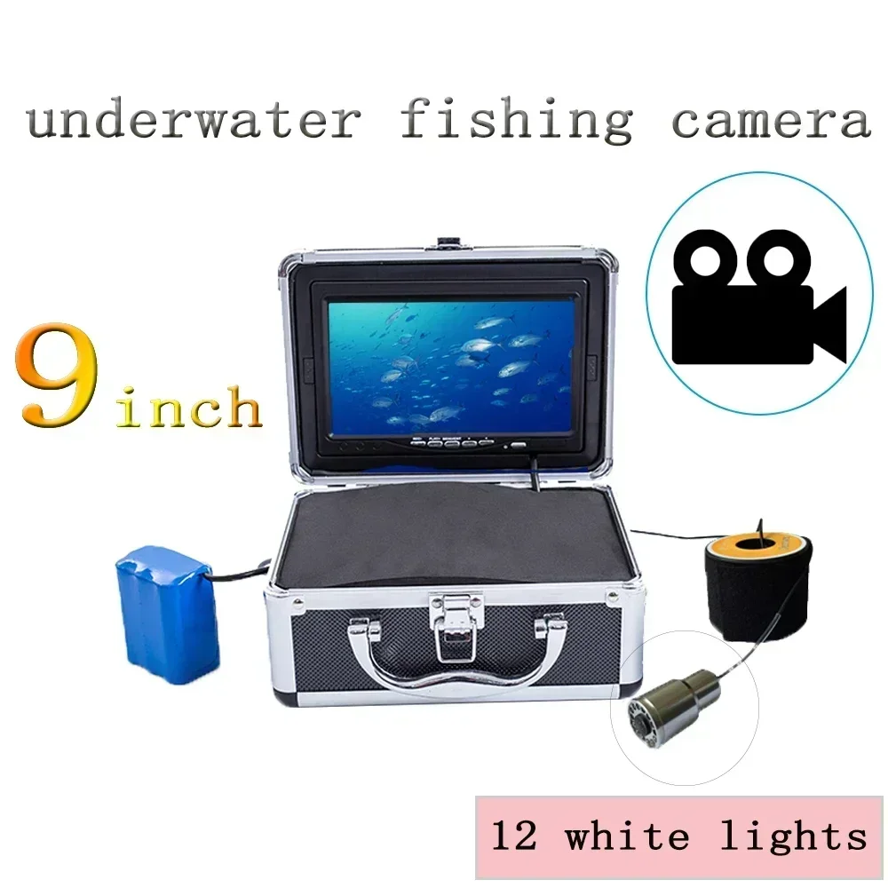 Fishing Camera - WF39 12 luci bianche evidenziate schermo