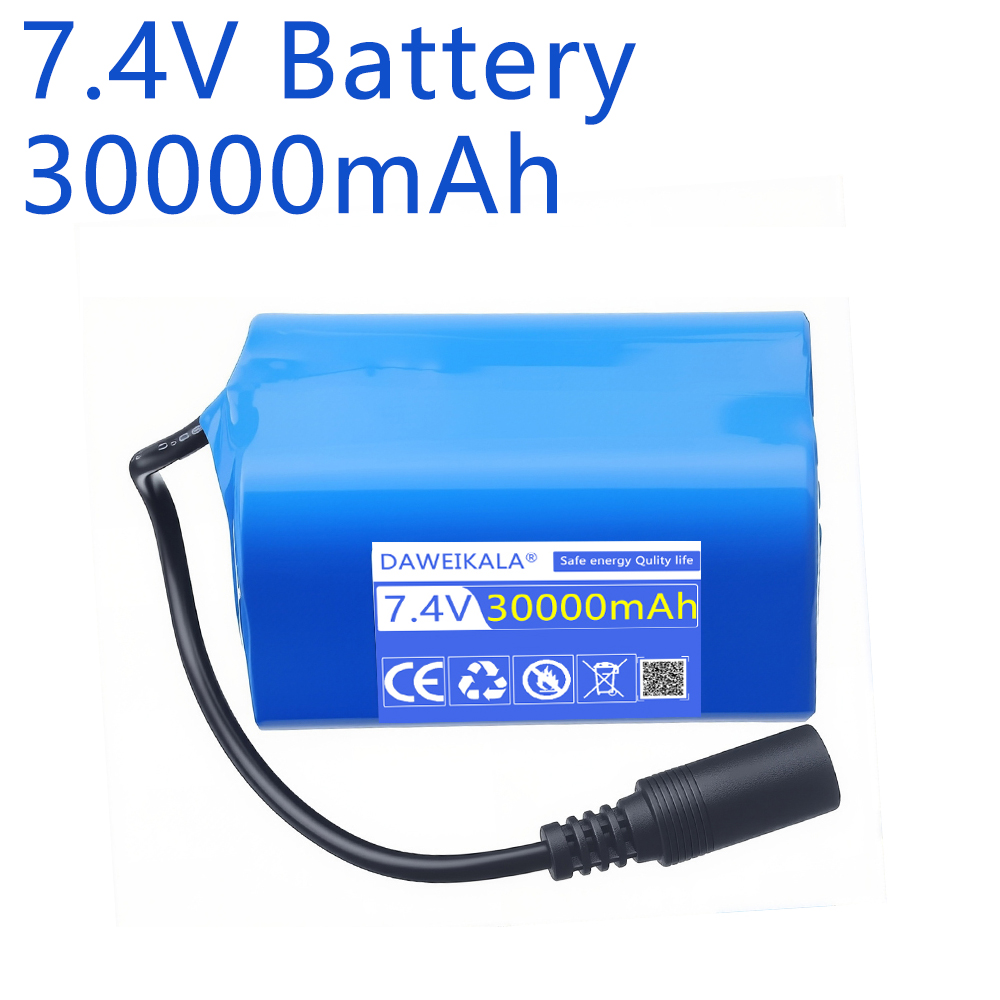Fish Finder Charger - Batteria 7.4V 30000mAh con Caricatore USB