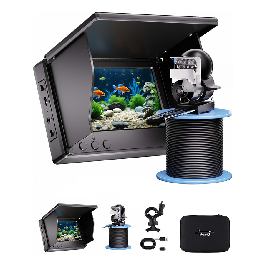 Fishing Depth Finder - FOURQ Ecoscandaglio Portatile 1080P con Schermo