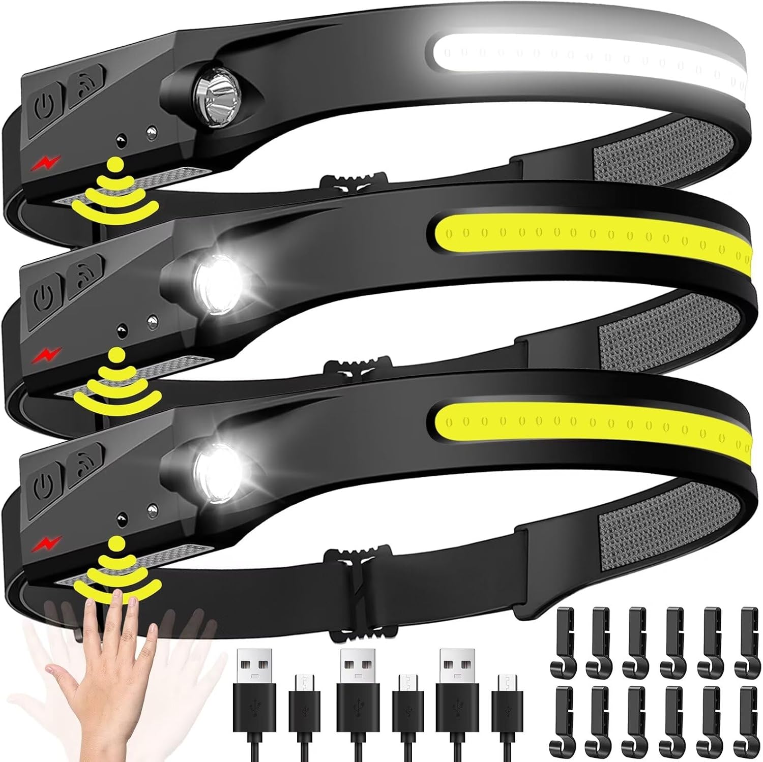 Fish Finder Battery - Lampada frontale con sensore Torcia frontale