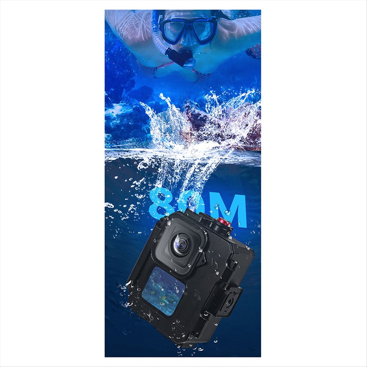 Underwater Camera - Custodia Impermeabile N05R 80M con Telaio