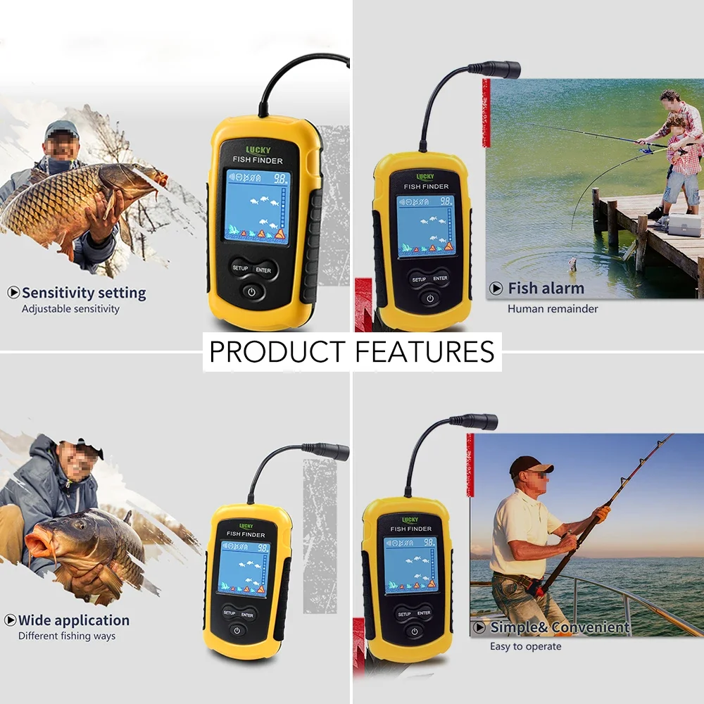 Schermo LCD a colori fortunato - Fish Finder Cable recensione e prezzo