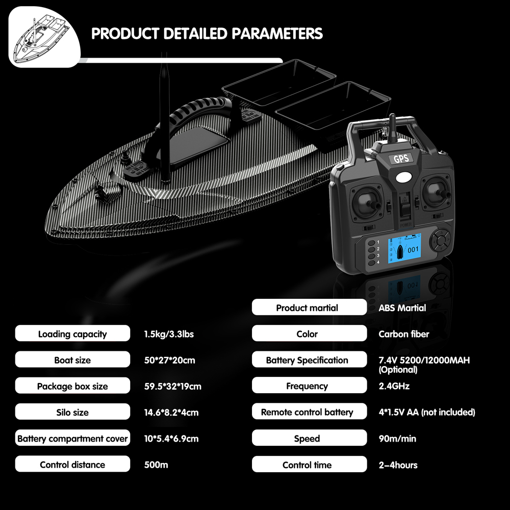V070 12000mAh/5200mAh RC Bait  - Fishing Gps recensione e prezzo