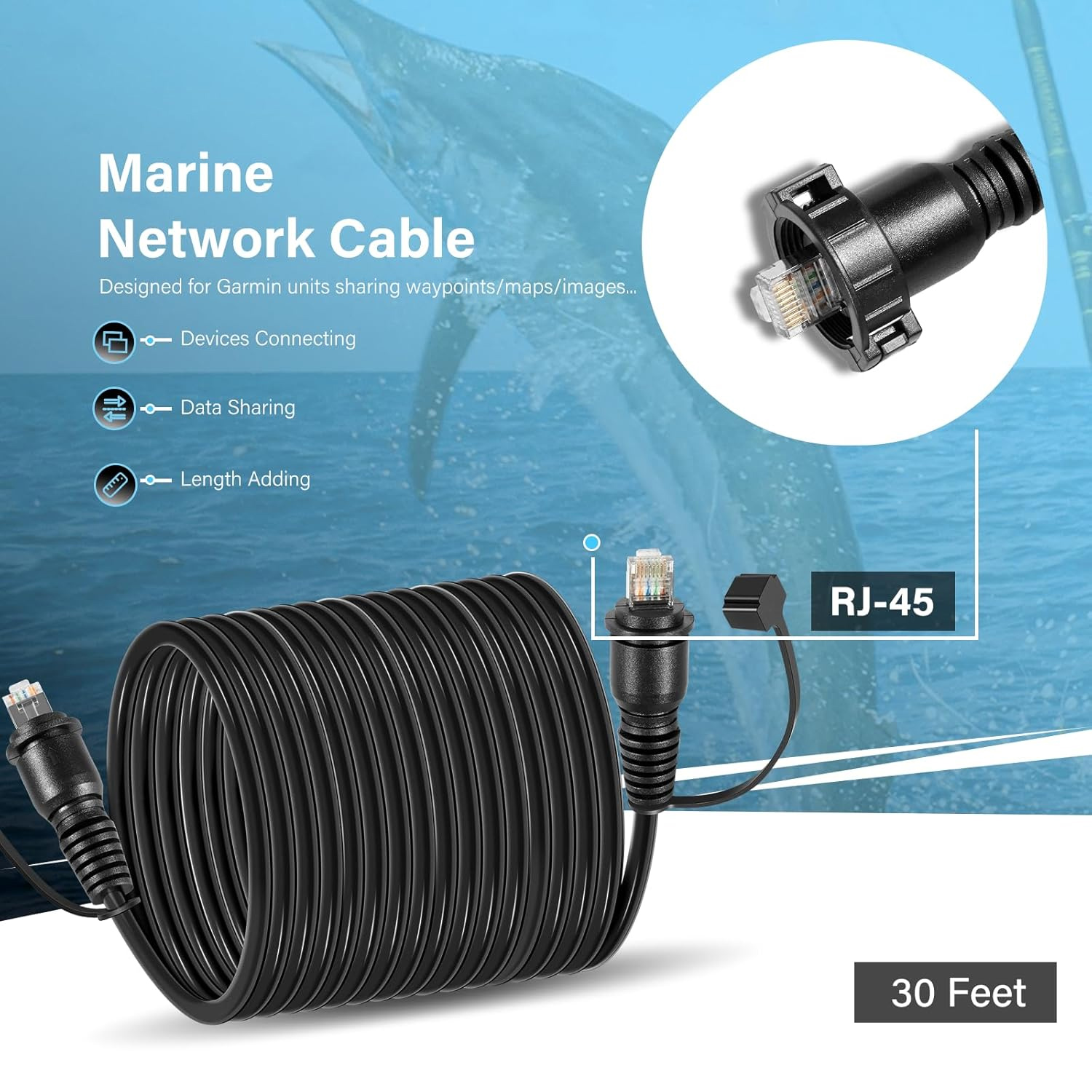 Cavo di rete marina da 30 pied - Fish Finder Cable recensione e prezzo